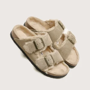 Birkenstock Arizona Omgekeerd Lam voor Vrouwen