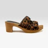 Bosabo Guepard Leather Heel Sandals