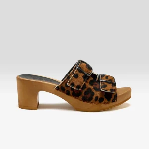 Bosabo Guepard Leather Heel Sandals