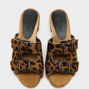 Bosabo Guepard Leather Heel Sandals