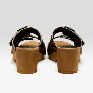 Bosabo Guepard Leather Heel Sandals