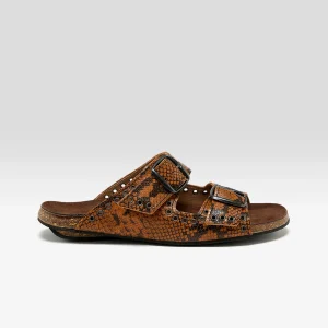 Bosabo Œillet Python Leather Sandals