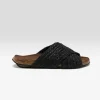Bosabo Raphia Noir Sandals