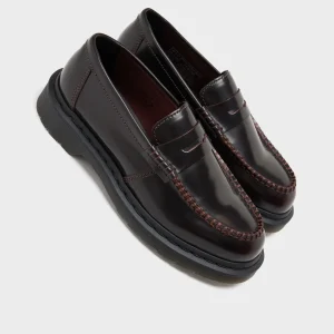 Dr martens DR. MARTENS Penton Cherry Red Leather Loafers
