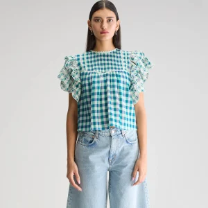 Bellerose Hudalla geborduurde blouse