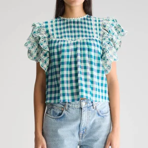 Bellerose Hudalla geborduurde blouse