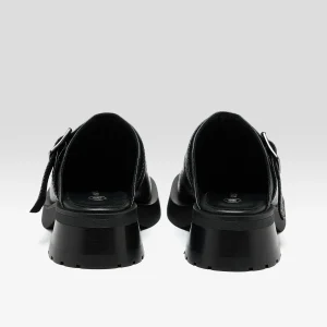 Miista Aroa Black Buckled Mules