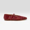 Miista Yeida Dark Red Ballerinas