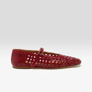 Miista Yeida Dark Red Ballerinas