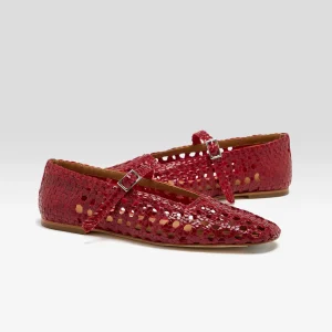 Miista Yeida Dark Red Ballerinas