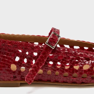 Miista Yeida Dark Red Ballerinas
