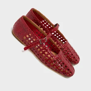 Miista Yeida Dark Red Ballerinas